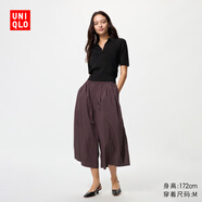 優(yōu)衣庫女裝休閑裙褲/七分褲褲子尼龍25秋冬新款479399 38 深褐色 L /160/72A