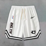 NBA CARES-NIKE-美式短褲男夏季潮流籃球褲子寬松跑步訓練過(guò)膝五分褲 N勾BK杜蘭特【實(shí)戰白斜紋】 XS 【7-17斤】