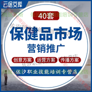 保健品市場品牌營銷推廣傳播策劃方案提案PPT行業(yè)研究報告合集