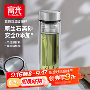 富光尊爵玻璃杯 男女士雙層水杯 高硼硅玻璃 304茶隔杯子泡茶杯400ml