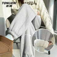 唐獅（TonLion）褲子女裝運動(dòng)休閑褲加絨加厚羊羔絨保暖束腳褲秋冬季新款小腳褲裝