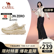 駱駝（CAMEL）【王俊凱同款】碳zero運動(dòng)鞋男男鞋戶(hù)外休閑鞋厚底慢跑鞋 K25C097060 淺米白/杏仁粉 女 37