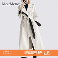 MeetMetro瑪依爾女神范收腰風(fēng)衣外套女2025秋季新款氣質(zhì)中長(zhǎng)款大衣 杏色【現(xiàn)貨閃電發(fā)】 M