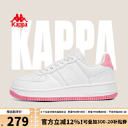 KAPPA男鞋板鞋男2025秋季新款小白鞋子男款情侶跑步鞋百搭休閑運動鞋 經(jīng)典白/牡丹粉(女款） 37 (230mm)