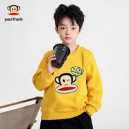 大嘴猴（paul frank）童裝衛衣2025秋冬款男女童舒適保暖多色中大童潮流百搭外套 131F黃色 90