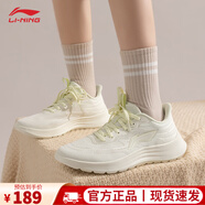 李寧老爹鞋女款2025年運(yùn)動(dòng)鞋子秋季啟星潮流百搭皮面防滑復(fù)古跑步鞋 奶油白/淺草綠 38