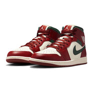 耐克（NIKE）Air Jordan 喬AJ 1 芝加哥紅白 高幫運動(dòng)休閑鞋 男子復古籃球鞋 DQ8426-105/萸帆白/深綠/白金色/石紅 42 【建議腳長(cháng)26.5厘米】