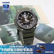 卡西歐（CASIO） 男表女表卡西歐手表男女情侶表學(xué)生時(shí)尚運動(dòng)表太陽(yáng)能雙顯電子表 AQ-S820W-3BVPF綠怪史萊克 太陽(yáng)能