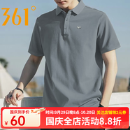 361°翻領(lǐng)運動(dòng)短袖polo衫男2024年夏季新款中國透氣健身休閑T恤男 深空灰-9118 M