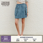 Teenie Weenie小熊女裝簡(jiǎn)約夏裝戶(hù)外工裝風(fēng)半身裙時(shí)尚運動(dòng)短裙 深藍色 M (165)