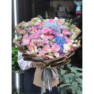 茉酸奶全國巨型大繡球玫瑰花束北京上海鮮花速遞配送生日禮物小時(shí) Perfume混搭巨型花束