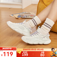 361°運動(dòng)鞋女鞋【靈狐】秋季新運動(dòng)休閑鞋回彈女跑鞋貓貓鞋開(kāi)學(xué)季羽毛白40