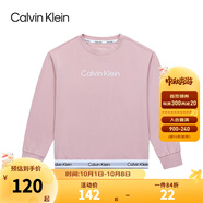 Calvin Klein CK童裝男女童套頭無(wú)帽衛衣冬季新款舒適毛圈兒童上衣內搭 煙霧玫瑰 165 /84 【建議身高170-182cm】