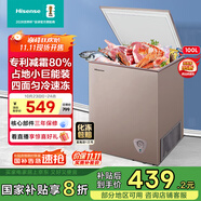 海信（Hisense）100升低霜家用小冰柜 一級能效冷藏柜冷凍柜 頂開門單溫母嬰母乳小冰箱BD/BC-100NUD以舊換新