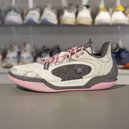 李寧籃球鞋減震男鞋2025春季韋德冷血2 V2緩震支撐場地鞋ABPV001 米白色 馬路灰ABPV001-3 44