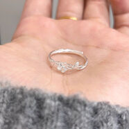 莫蓮娜老鳳凰純銀999花朵戒指女小眾設計輕奢感2025新款可調節食指環(huán) 花朵戒指純銀老鳳祥同款