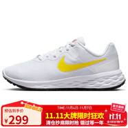 耐克NIKE馬拉松跑步鞋女REVOLUTION 6 NEXT運動鞋DC3729-105白黃36