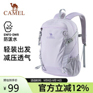 駱駝（CAMEL）云影雪糕包雙肩背包防水男旅行輕量男女學(xué)生戶外徒步登山包丁香紫
