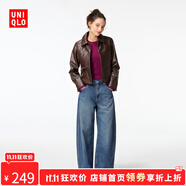 優(yōu)衣庫【驚喜價(jià)】女裝男裝寬松廓形牛仔褲/彎刀鐮刀褲子479000 67 海藍(lán)色 25 /160/64A