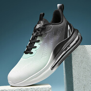 絳天（jiangtian）男士特大碼48秋冬薄款透氣男鞋47氣墊跑步鞋初中高中學(xué)生運動(dòng)鞋 白黑 39