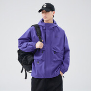 丹堡尼（DANBONI）丹保尼山系連帽登山服外套男士美式工裝夾克休 紫色 S 建議(80-110)斤