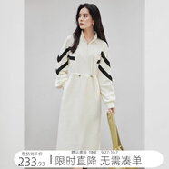 對白法式設(shè)計感抽繩針織連衣裙女2025秋裝新款氣質(zhì)顯瘦通勤風(fēng)裙子 白色 M