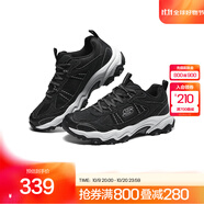 斯凱奇（Skechers）【成毅同款】云野 | 徒步鞋戶外男女款抓地防護(hù)耐磨網(wǎng)布透氣 女款-黑色/白色/BKW 39