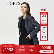 PORTS 寶姿秋冬新品女裝西裝夾克外套ALM9N006NCF022 丈青-1 XXS (0)