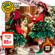 G.DUCKKIDS童裝圣誕節兒童服裝女童連衣裙秋冬季洛麗塔公主裙卡通洋氣生日裙 237款單加絨連衣裙 100 建議90-100cm3-4歲