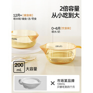 LNGA LANDGRE嬰兒輔食碗寶寶專用新生兒鷹嘴碗喂水喂奶硅膠軟勺吃米糊套裝 200ML大容量，比同款大，使用時(shí)間更久