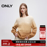 ONLY秋冬柔軟舒適漸變燈籠袖圓領(lǐng)毛衣針織衫女|124313008 C12 沙色 XS (155) 76A