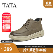 他她（TATA）2025冬舒適百搭休閑男鞋新款MGL01DD5 灰色（絨里） 37