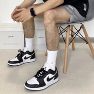 耐克（NIKE）男鞋籃球鞋 夏季25新款低幫運動(dòng)鞋 Air Jordan 1 AJ1耐磨休閑板鞋 經(jīng)典款DC0774-101/熊貓配色/AJ1 40