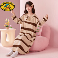 G.DUCKKIDS女童睡裙春秋季兒童純棉長袖睡衣親子母女全棉加長款寬松長裙夏天 卡皮巴拉（長袖純棉裙）LD-33007 150 M碼 適合身高150-160CM