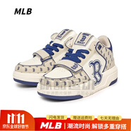 MLB女鞋男款學(xué)長(cháng)鞋23秋冬新款NY高幫厚底增高運動(dòng)休閑板鞋 波士頓紅襪隊/中幫淺米色. 40.5