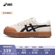 亞瑟士ASICS男鞋休閑鞋運(yùn)動復(fù)古板鞋舒適耐磨 COURT TRAIL 米白/黑色205 42.5