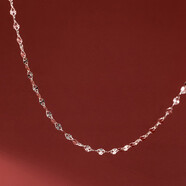 百年老鳯祥999足銀項鏈女甜美雪花設計優(yōu)雅淑女鏈精致百搭個(gè)性 足