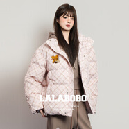 LALABOBO【商場(chǎng)同款】白鴨絨羽絨服25年冬新潮原創(chuàng)巨好看保暖秋裝外套 粉色 M