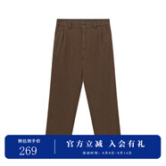 杰帝梵（J.D.V）男裝早秋新款咖啡色百搭休閑褲寬松長褲 咖啡色 M 170/80C