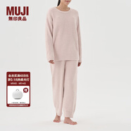 無印良品（MUJI）女式 發(fā)熱毛毛紗 家居長褲女士睡褲褲子冬季款 FD30CC4A 煙熏粉色 S-M(160/66A)