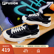 FILA FUSION斐樂男鞋POP帆布鞋潮牌男子潮流板鞋街拍運(yùn)動(dòng)休閑鞋男 黑-BK 41