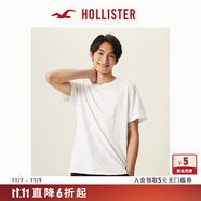 HOLLISTER小海鷗圖案24夏情侶基礎(chǔ)款短袖T恤男裝女裝324-4042 白色 L (180/108A)