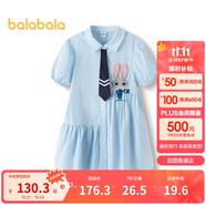 巴拉巴拉女童裙子兒童連衣裙2025夏條紋襯衫裙子208225111047