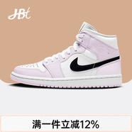 耐克（NIKE）【潮】板鞋女鞋Air Jordan aj1 Mid新款中幫休閑輕便運(yùn)動(dòng)籃球鞋 BQ6472-500 玫瑰粉/紫羅蘭 35.5