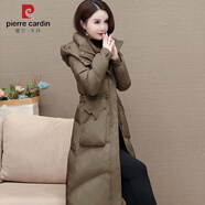 皮爾卡丹A字棉服女過(guò)膝長(cháng)款2025年冬季新款時(shí)尚寬松百搭加厚保暖棉衣外套 咖啡色 M 90-110斤