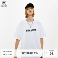 BEASTER短袖T恤男女同款國潮牌基礎款純色休閑圓領(lǐng)上衣易穿搭 白色 XL