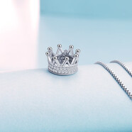 老廟銀項鏈八寶羅盤(pán)S925銀時(shí)尚簡(jiǎn)約ins風(fēng)鎖骨鏈送女友禮物相思豆項鏈 皇冠套鏈+禮盒證書(shū)