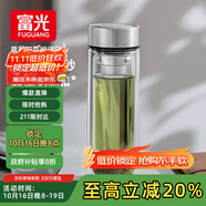 富光尊爵玻璃杯 男女士雙層水杯 高硼硅玻璃 304茶隔杯子泡茶杯400ml