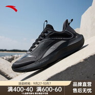 安踏毒刺丨夏季男鞋運動鞋子輕便減震跑鞋網(wǎng)面透氣跑步鞋男士休閑鞋 【店長推薦-毒刺2】碳灰/黑-1 40 （男7）