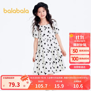 巴拉巴拉女童夏裝連衣裙24中大童甜美裙子泡泡袖202224111040